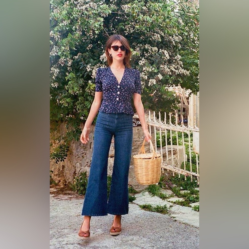 Gap wide leg high rise trouser jeans